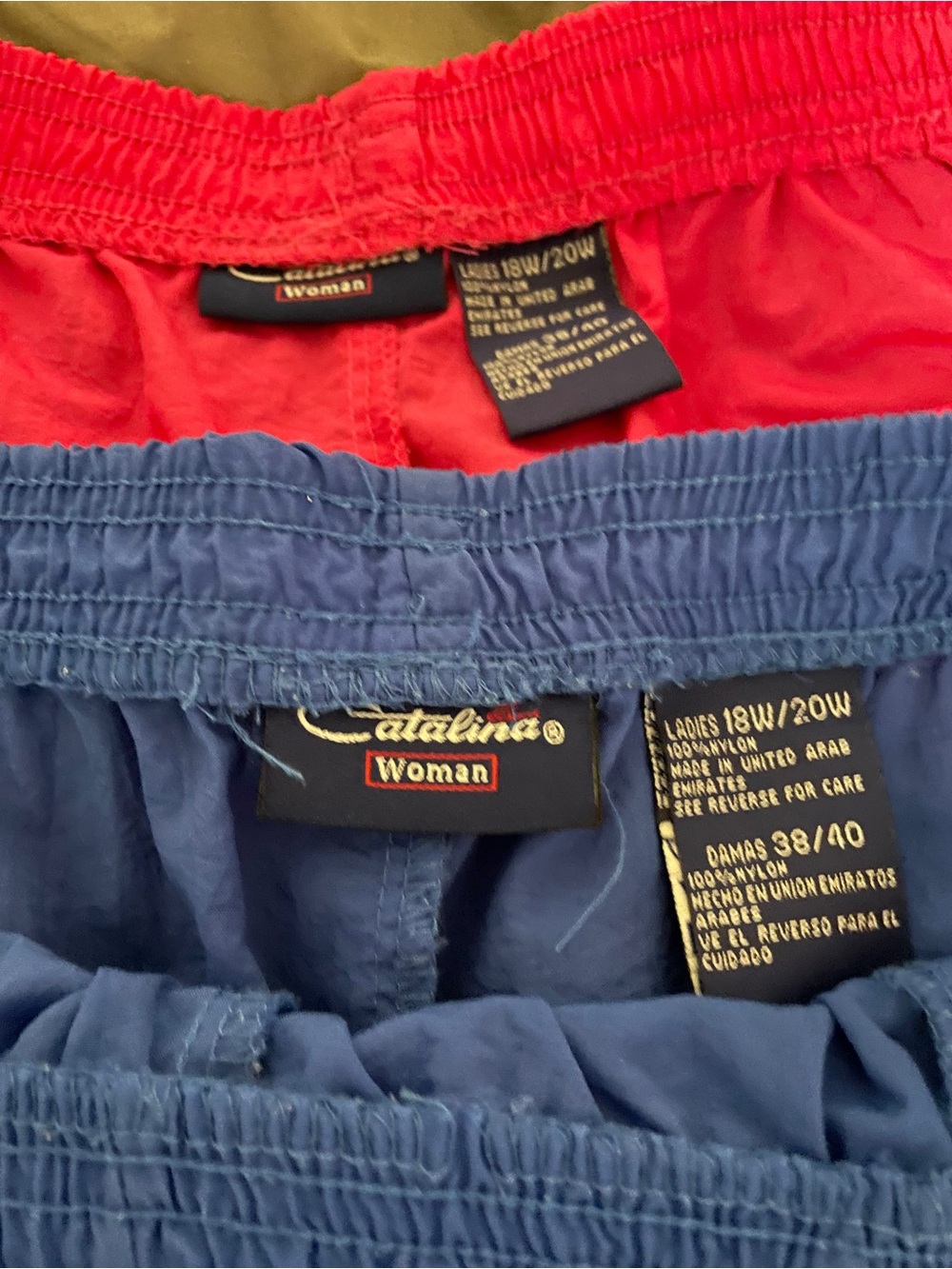 Catalina women’s Elastic Waist Shorts - Blue and Pink, 18w/20w. Like new, Nylon - Picture 6 of 6